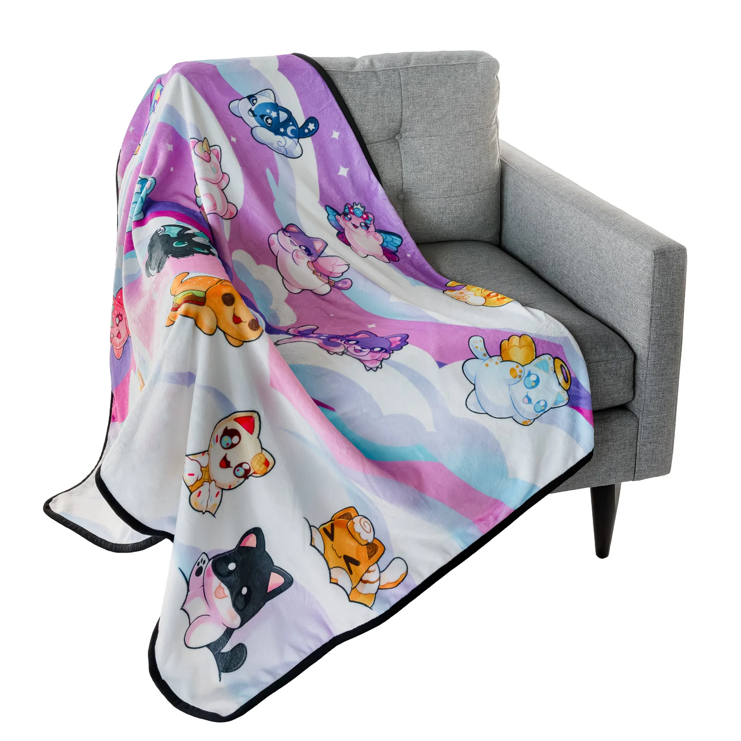 Dreamy Skies MeeMeow Fleece Blanket - Image 4