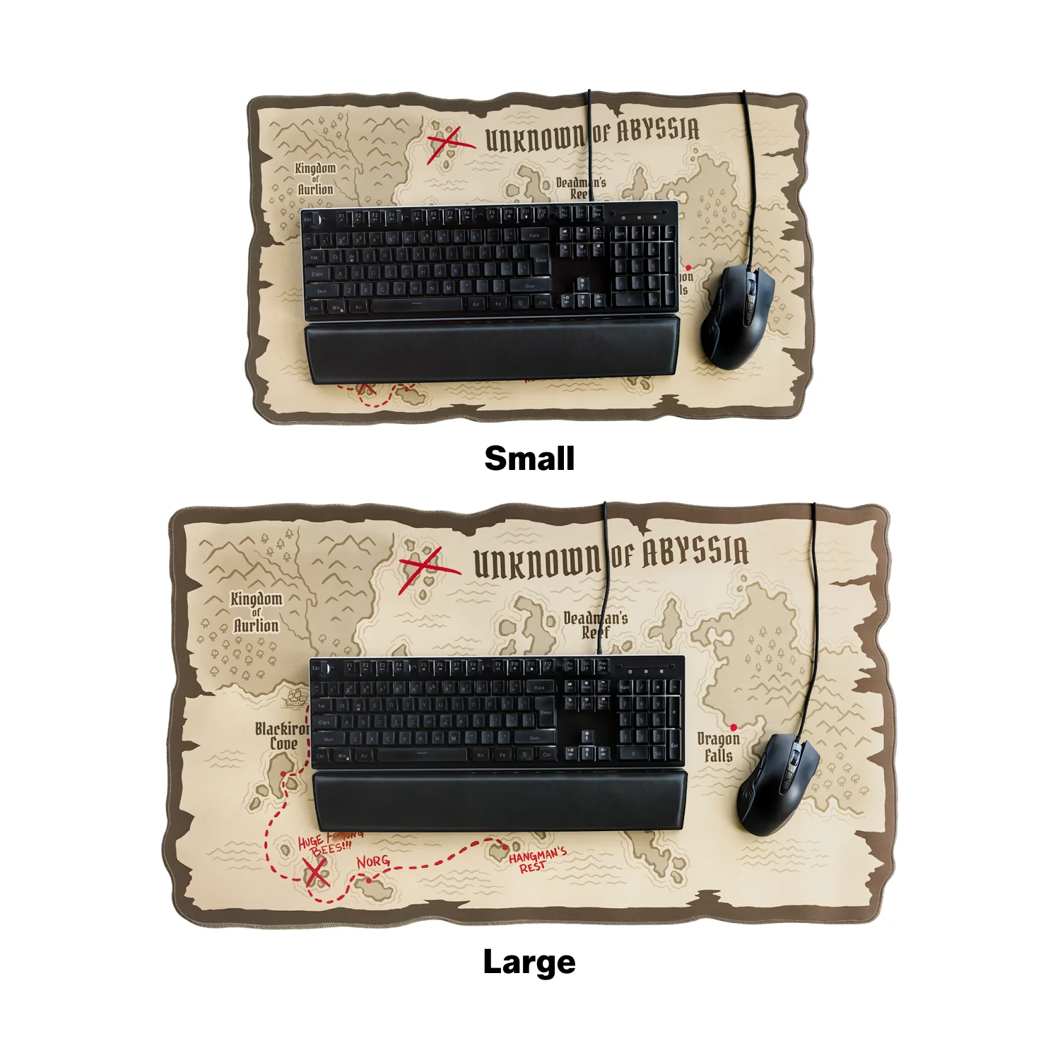 Mermaid Tales Map Desktop Mousepad Mat - Image 3