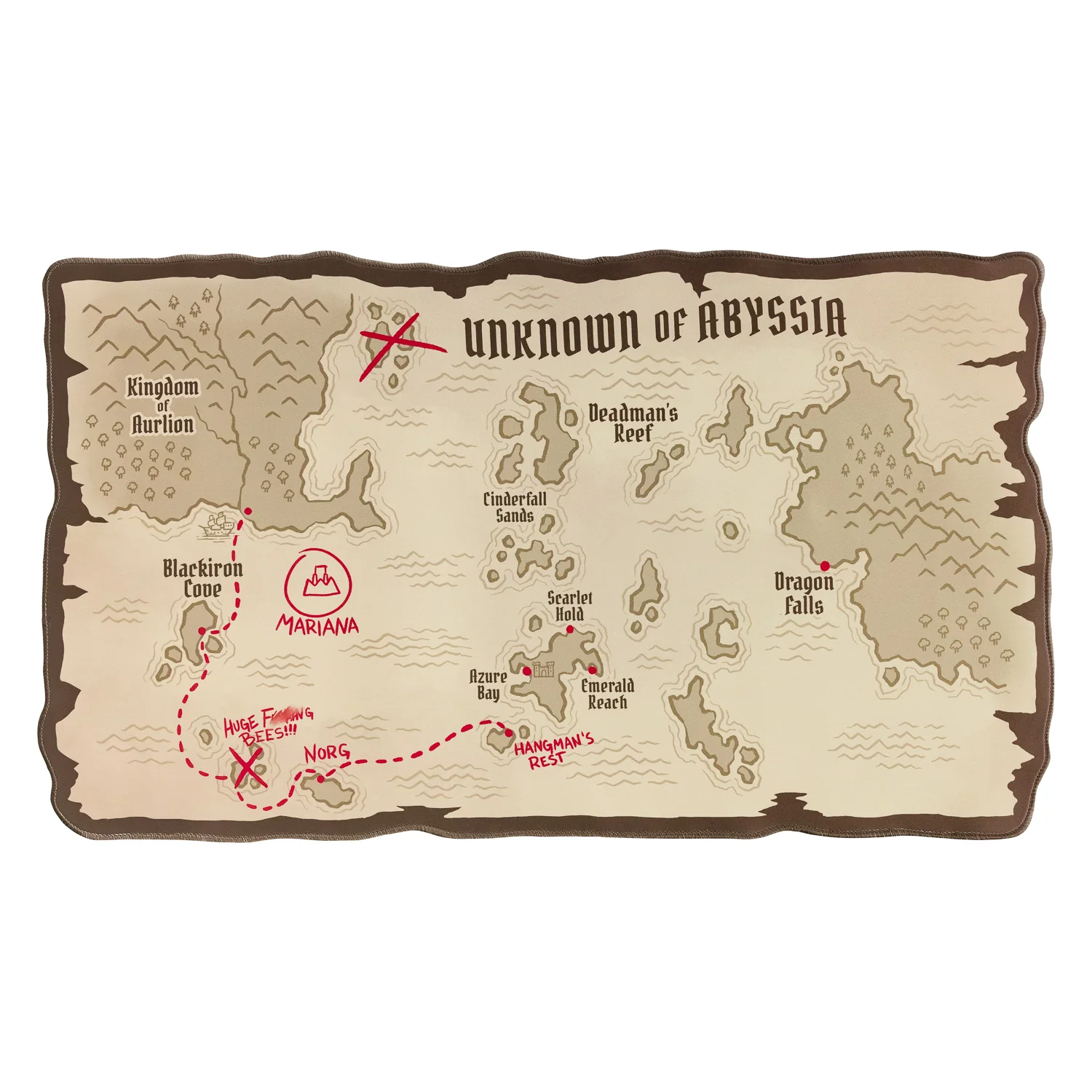 Mermaid Tales Map Desktop Mousepad Mat - Image 6